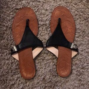 Coach sandals with leather straps